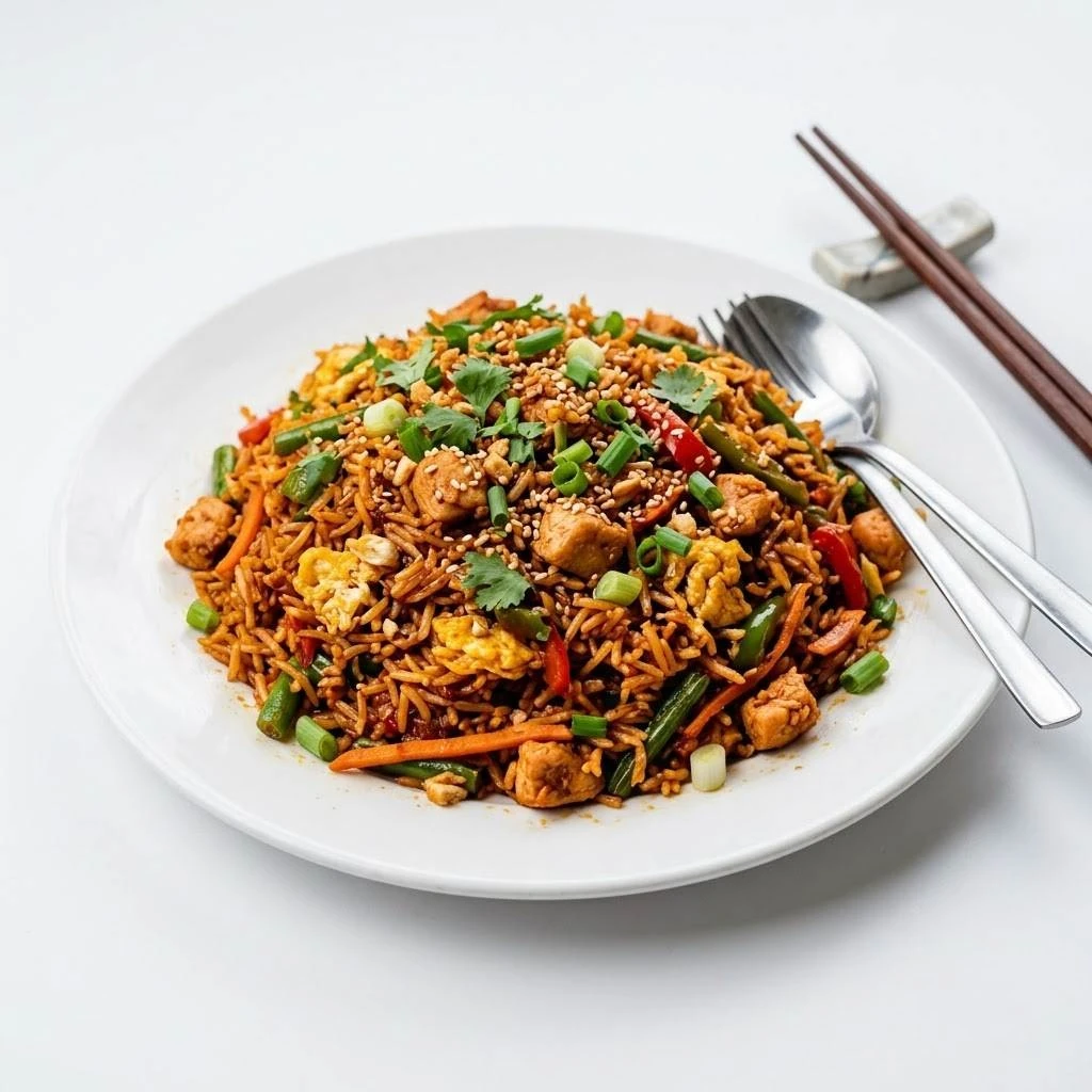Schezwan Fried Rice (Non-Veg)