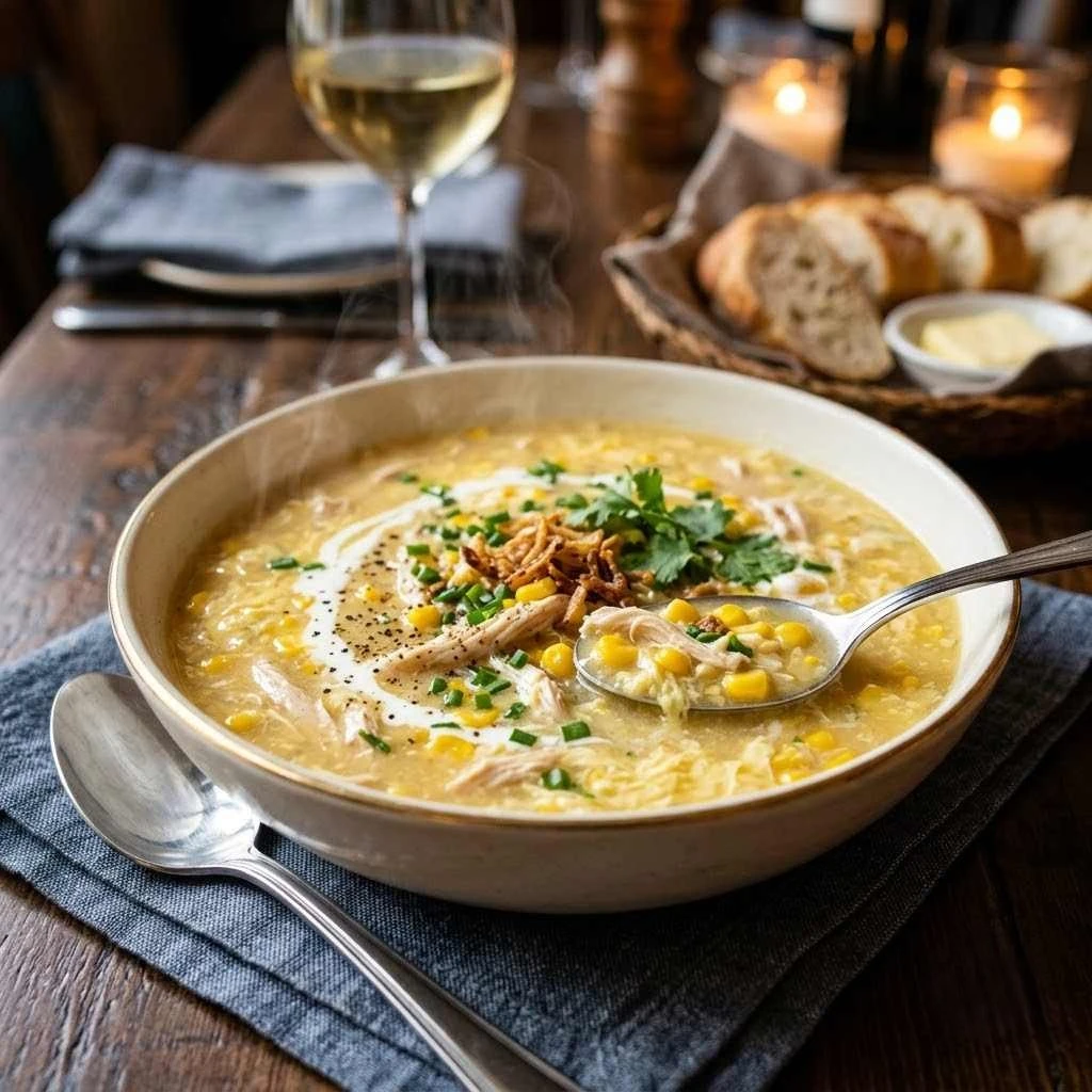 Sweet Corn Chicken Soup